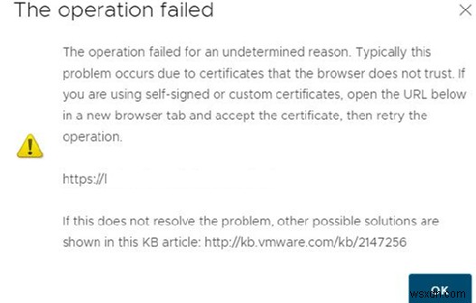 VMWare vSphere:Không tải được tệp lên kho dữ liệu 