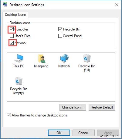 3 cách thiết lập biểu tượng màn hình trên Windows 10 