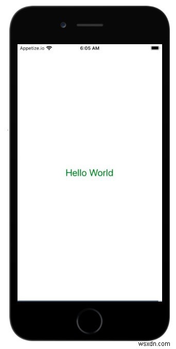 Viết chương trình để hiển thị Hello World trong react native? 