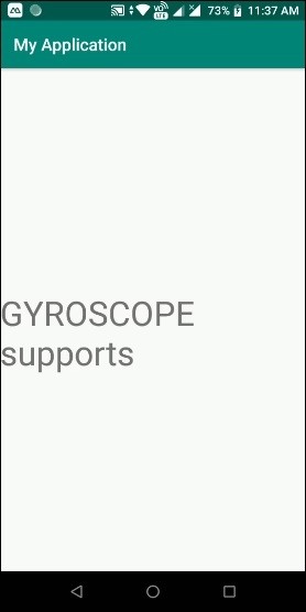 Làm thế nào để kiểm tra điện thoại di động Android hỗ trợ cảm biến GYROSCOPE? 