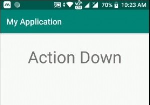 Làm thế nào để sử dụng sự kiện action down trong android? 