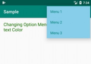 Làm cách nào để thay đổi màu nền của menu tùy chọn trong Android? 
