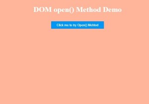 Phương thức HTML DOM open () 