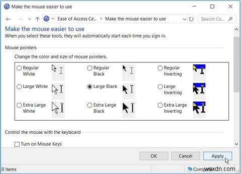 5 cách thay đổi kích thước và màu sắc con trỏ chuột trong Windows 10 