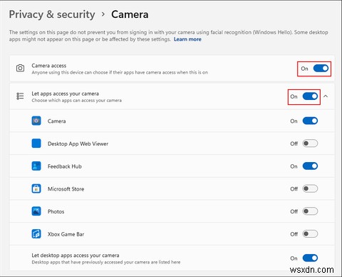 Webcam không hoạt động trên Windows 11? Đây là cách khắc phục 