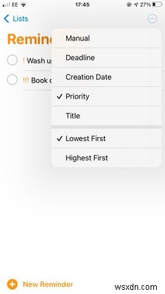 Cách sử dụng thẻ ưu tiên trong ứng dụng Apple Reminders 