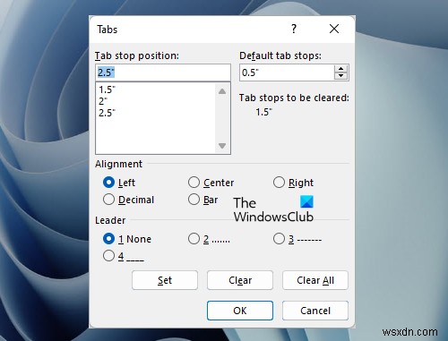 Cách thiết lập và sử dụng Tab Stop trong Microsoft Word 