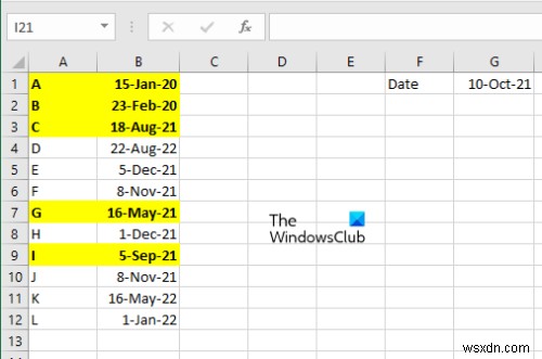 Cách làm nổi bật Hàng có Ngày bằng Định dạng có Điều kiện trong Excel 
