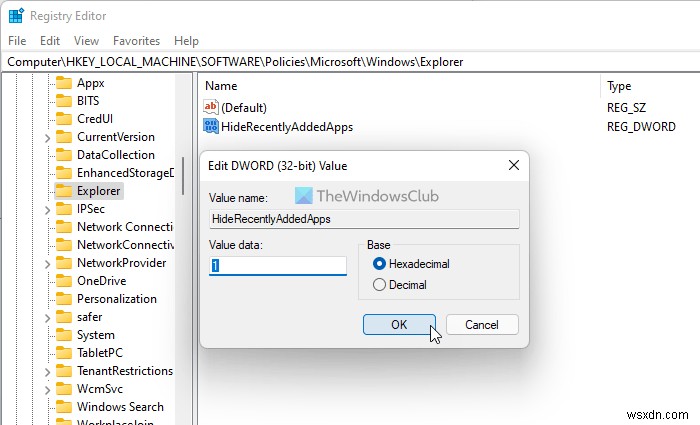 Cách hiển thị hoặc ẩn danh sách được đề xuất trong Start Menu trên Windows 11 