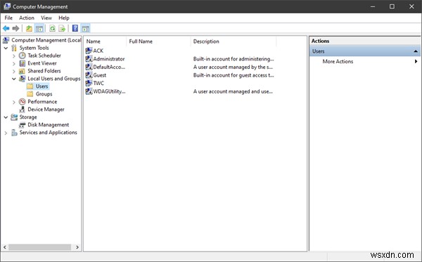 Cách mở Nhóm và Người dùng Cục bộ trên Windows 11/10 
