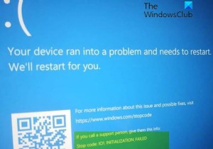 IO1 INITIALIZATION FAILED Lỗi màn hình xanh trên Windows 11/10 