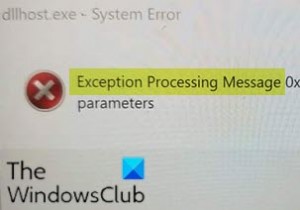 Sửa thông báo xử lý ngoại lệ Các thông số không mong muốn Lỗi hệ thống trên Windows 11/10 