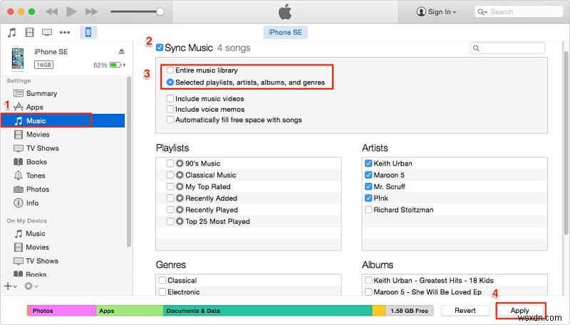 Làm thế nào để chuyển nhạc từ iPhone sang iTunes 