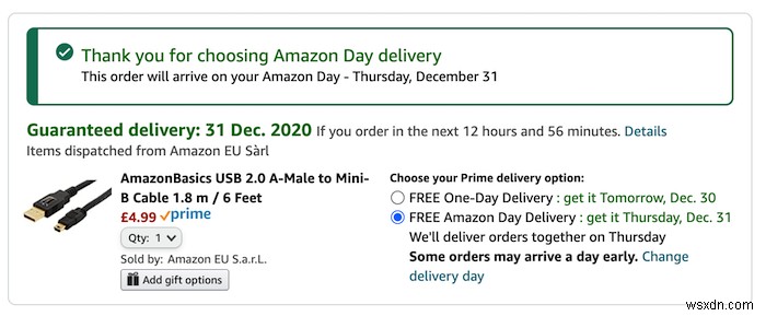 Ngày Amazon:Nhận tất cả các giao hàng của bạn trong cùng một ngày 