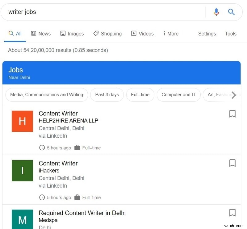 Cách sử dụng Google để tìm kiếm việc làm 