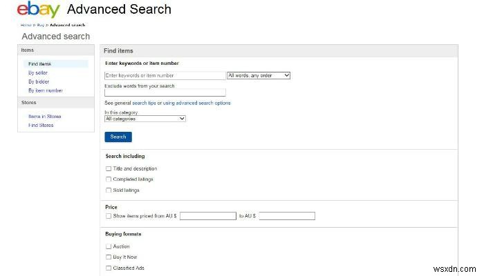 Mẹo tìm kiếm trên Ebay để tìm chính xác những gì bạn đang tìm kiếm 
