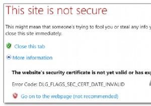 Khắc phục:DLG_FLAGS_SEC_CERT_DATE_INVALID trong Internet Explorer hoặc Edge 