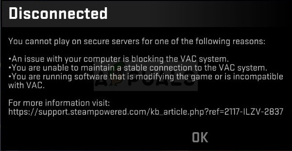 Cách khắc phục lỗi  Đã ngắt kết nối bởi VAC:Bạn không thể chơi trên máy chủ an toàn  trên Windows? 