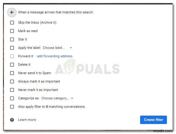 Cách tạo quy tắc trong Gmail