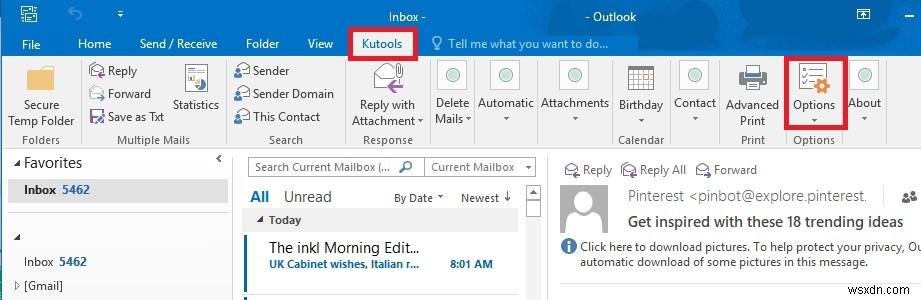 Cách tăng giới hạn kích thước tệp đính kèm mặc định của Outlook 