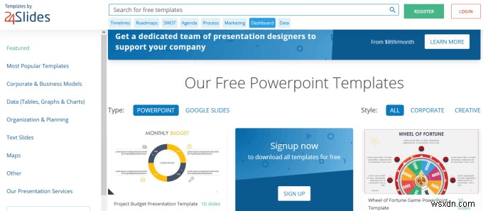 10 trang web tuyệt vời cho các mẫu PowerPoint miễn phí 