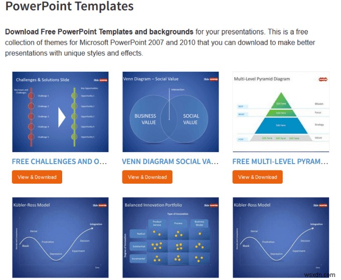 10 trang web tuyệt vời cho các mẫu PowerPoint miễn phí 