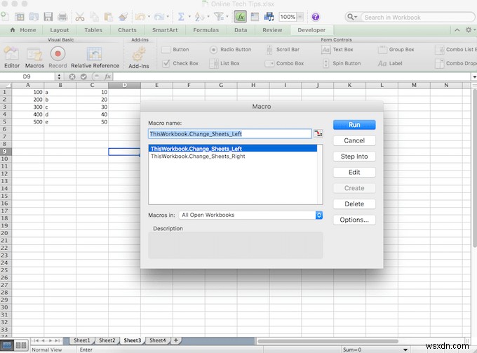 Cách chuyển đổi giữa các bảng tính trong Excel 