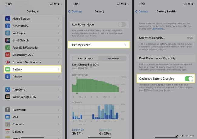 Cách tắt Tối ưu hóa Sạc pin trên iPhone