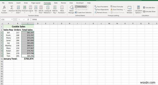 Cách xác định và chỉnh sửa phạm vi có tên trong Excel