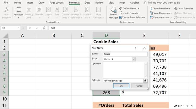 Cách xác định và chỉnh sửa phạm vi có tên trong Excel