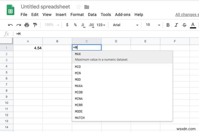 Làm tròn số đến bội số 5 hoặc 10 gần nhất trong Google Sheets