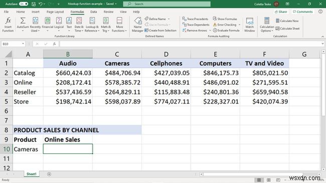 Cách sử dụng hàm HLOOKUP trong Excel