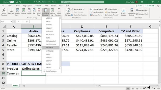 Cách sử dụng hàm HLOOKUP trong Excel