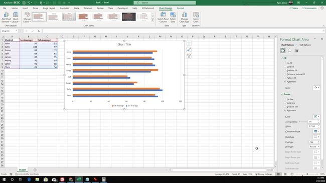 Cách tạo biểu đồ cột (Bar Chart) trong Excel