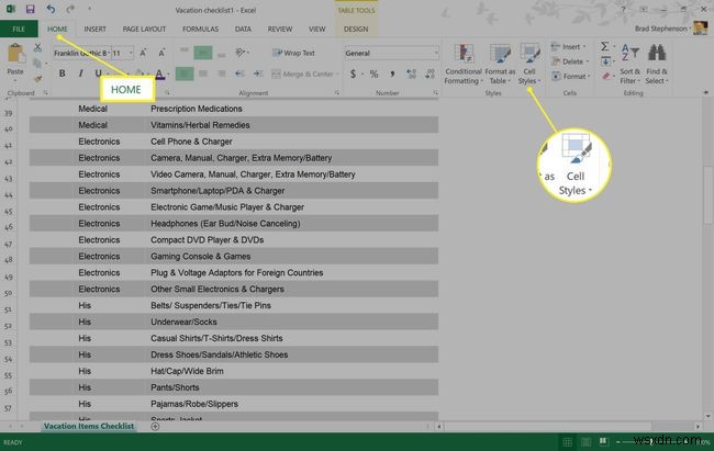 Cách tô màu (Highlight) trong Excel