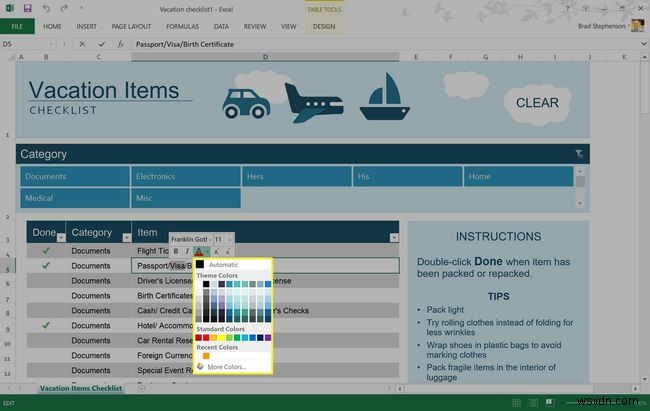 Cách tô màu (Highlight) trong Excel