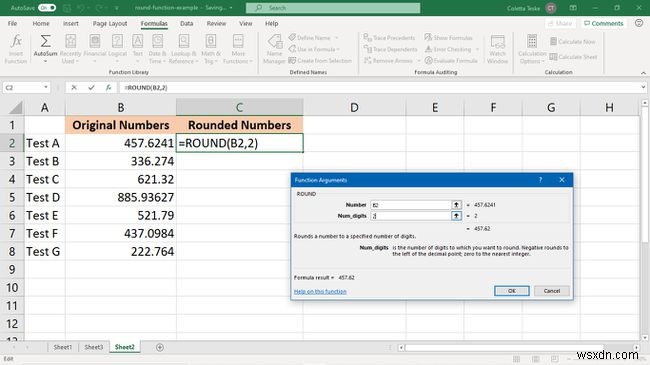 Cách sử dụng hàm ROUND trong Excel
