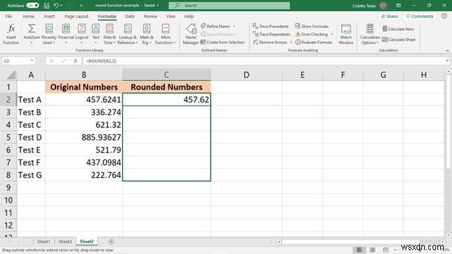 Cách sử dụng hàm ROUND trong Excel