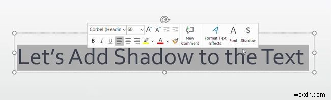 Cách áp dụng bóng chữ trong PowerPoint