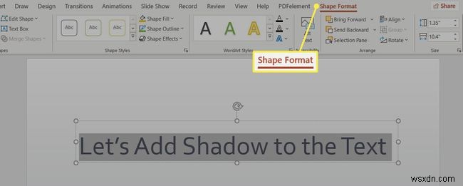 Cách áp dụng bóng chữ trong PowerPoint