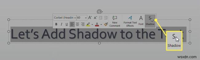 Cách áp dụng bóng chữ trong PowerPoint