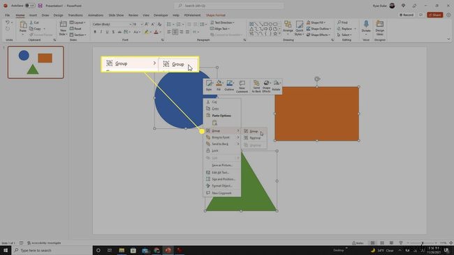 Cách nhóm đối tượng (Group Objects) trong PowerPoint