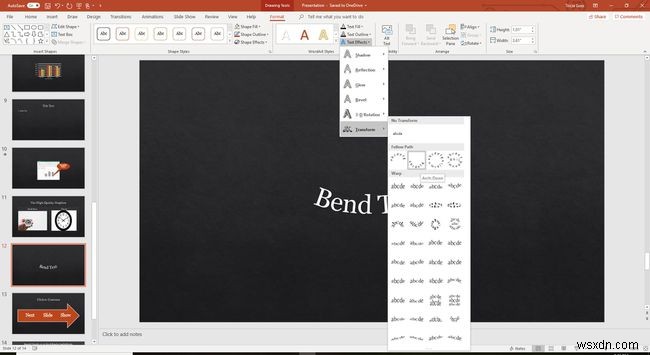 Cách Sử Dụng Văn Bản Cong Trong PowerPoint