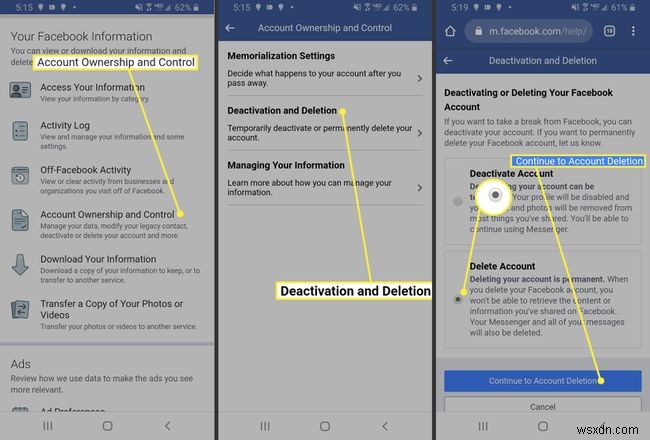Cách Xóa Tài Khoản Facebook Trên Android