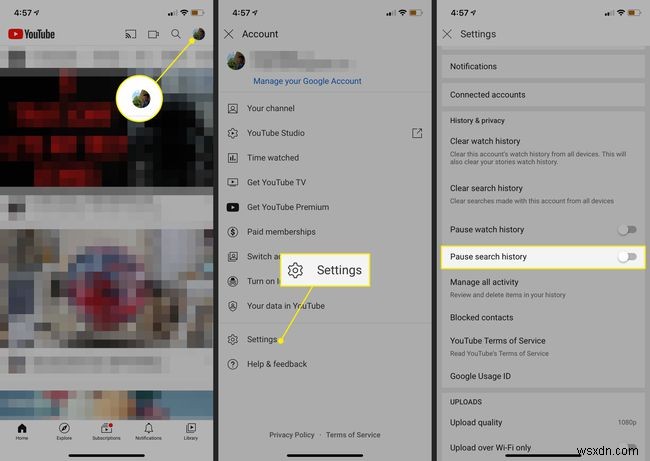 Cách xóa lịch sử tìm kiếm YouTube trên trình duyệt và ứng dụng