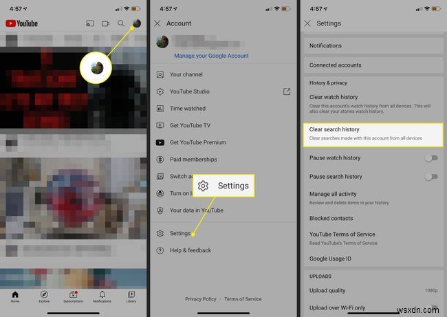 Cách xóa lịch sử tìm kiếm YouTube trên trình duyệt và ứng dụng