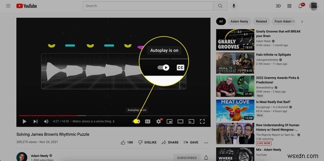 Cách tắt tự động phát tiếp theo (Autoplay) trên YouTube