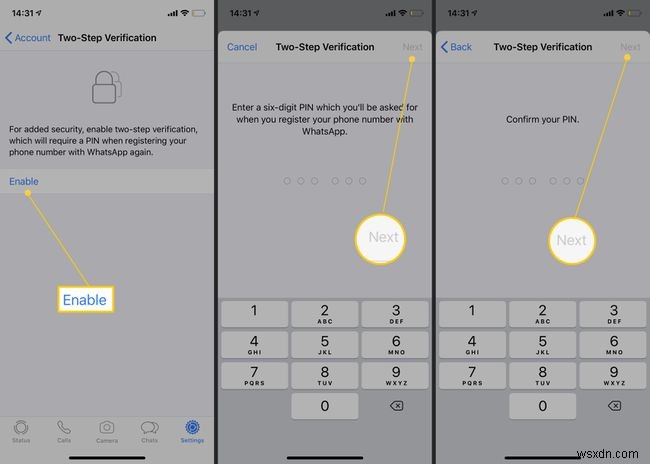 Cách bật Xác thực hai bước (2FA) trên WhatsApp