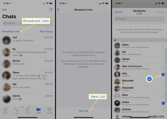Cách tạo Danh sách phát sóng (Broadcast List) trên WhatsApp