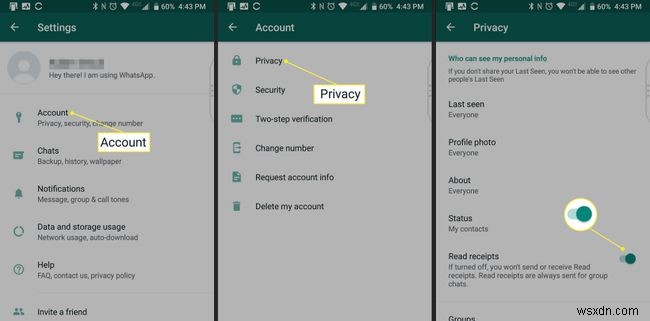Cách theo dõi tin nhắn với dấu tích (Check Marks) WhatsApp